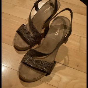 Aerosoles Snake Print Wedges